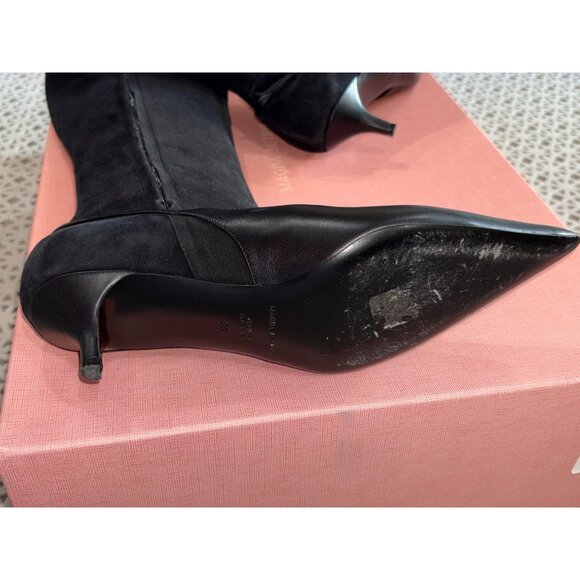 Magda Butrym Knee High Boots in Black 39 With Box Womens Suede Leather - Picture 11 of 13